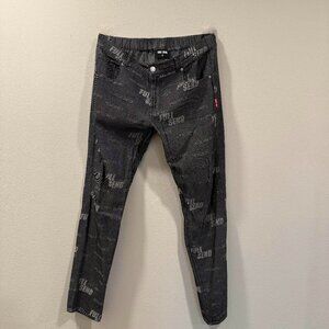 Full Send all over logo denim pants - XL